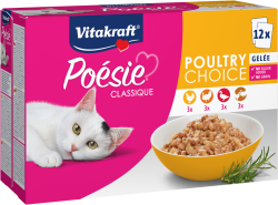 POÉSIE® МУЛТИПАК 12 бр. х 85 г   ПИЛЕ 3 бр., ПУЙКА 3 бр.,ПАТИЦА 3 бр. ПТИЧЕ 3 бр. Хапки в ЖЕЛЕ