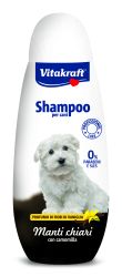 VITAKRAFT ® Shampoo - Шампоан за КУЧЕТА със СВЕТЛА  КОЗИНА – с лайка и аромат на цвят от ванилия, Vita  Cosmetics