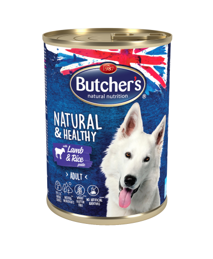 Butcher's Natural & Healthy Pate 1200г - Пастет за кучета с агнешко и ориз