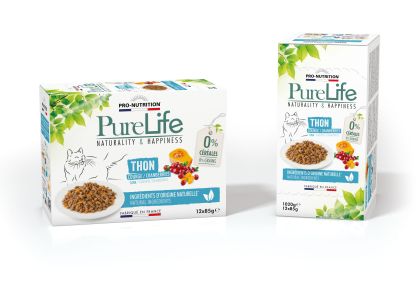 Pure Life Cat МУЛТИПАК (12 бр.) пауч за котки "Риба ТОН" - филенца с риба тон