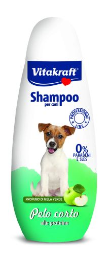 VITAKRAFT ® Shampoo - Шампоан за КУЧЕТА с КЪСА  КОЗИНА - с ПРОТЕИН и аромат на зелена ябълка ПРОФЕСИОНАЛНА ЛИНИЯ, Vita  Cosmetics