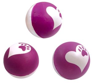 GimDog TOY BALLLLLS Играчка за куче и котка от порест каучук 72 mm, разл. цветове - 1 бр.