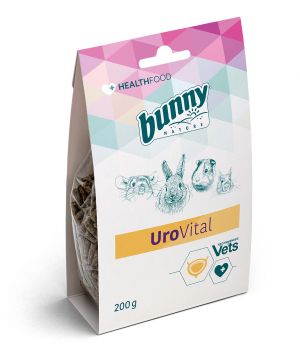 HEALTHFOOD URO Vital 200 г - Допълваща храна за мини зайчета, морски свинчета, чинчили и дегу - Здравословна храна, препоръчана от ветеринарни лекари за подкрепа на уринарното здраве!