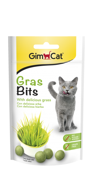 Котешка трева на таблетки - 50g - GimCat GrasBits 12 бр., стек