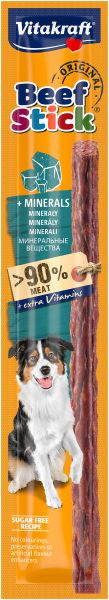 Лакомства за кучета - Vitakraft Beef Stick Mineral - Саламена пръчица с минерали