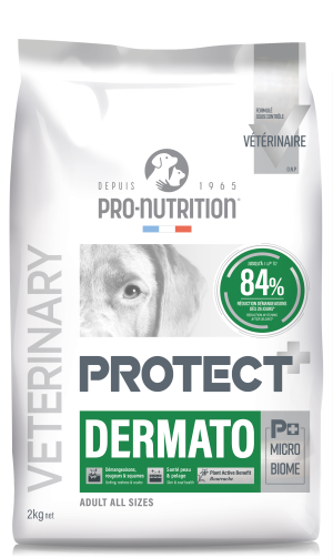 NEW Formula PROTECT DOG Dermato 2 kg - Пълноценна диетична храна за кучета със специфични хранителни потребности - "Подпомагане на кожната функция при дерматози и силно изразена загуба на козина". "Намаляване на непоносимостта към някои съставки и храни