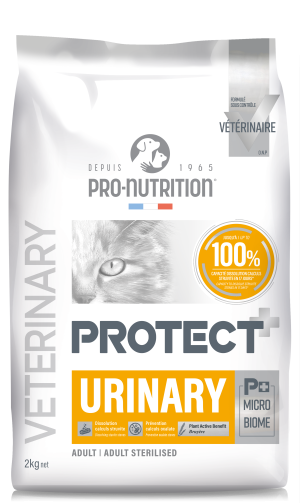 NEW Formula PROTECT CAT Urinary 2 kg - Пълноценна диетична храна за котки със специфични хранителни потребности: "Разтваряне на струвитни камъни". "Намаляване на: рецидивиращото образуване на струвитни камъни и на образуването на оксалатни камъни."
