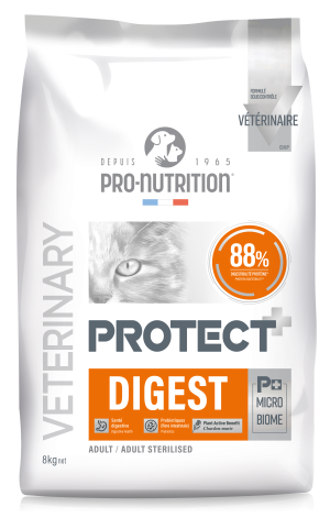 NEW Formula PROTECT CAT Digest 8 kg -  Пълноценна диетична храна за котки със специфични хранителни потребности:  "Компенсиране на лошо храносмилане". "Намаляване на риска от смущения в чревната непропускливост".