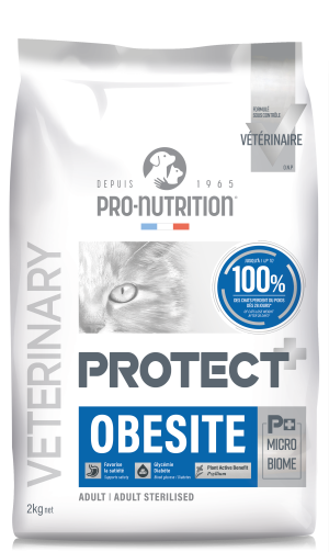 NEW Formula PROTECT CAT Obesite 2 kg - Пълноценна диетична храна за котки със специфични хранителни потребности: "Намаляване на наднормено тегло". "Регулиране на вноса на глюкоза (Diabetes mellitus)."