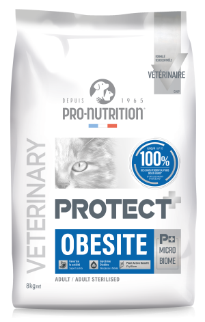 NEW Formula PROTECT CAT Obesite 8 kg - Пълноценна диетична храна за котки със специфични хранителни потребности: "Намаляване на наднормено тегло". "Регулиране на вноса на глюкоза (Diabetes mellitus)."