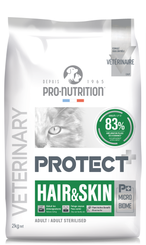NEW Formula PROTECT CAT Hair&Skin 2 kg - Пълноценна диетична храна за котки със спец. хранителни потребности: "Подпомагане на функцията на кожата при дерматози и силно изразена загуба на козина".  "Намаляване на непоносимостта към някои съставки