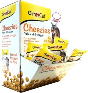  Бонбони със СИРЕНЕ 60 бр. х 10 г - 600 g GimCat CHEEZIES; Таблетки със сирене от Гимборн, Германия