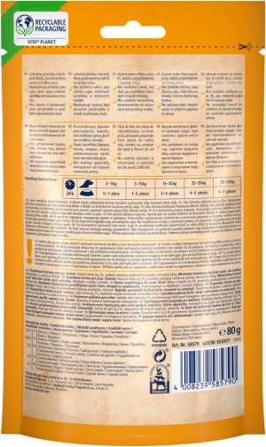 Лакомства за кучета - Vitakraft ® Pure  DUCK Filets - Филета от ПАТЕШКО месо, 100% ПАТЕШКО в съдържанието на месо