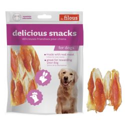 LES FILOUS Rabbit ear’N chicken ЗАЕШКИ УШИ лакомство за куче, 50 г